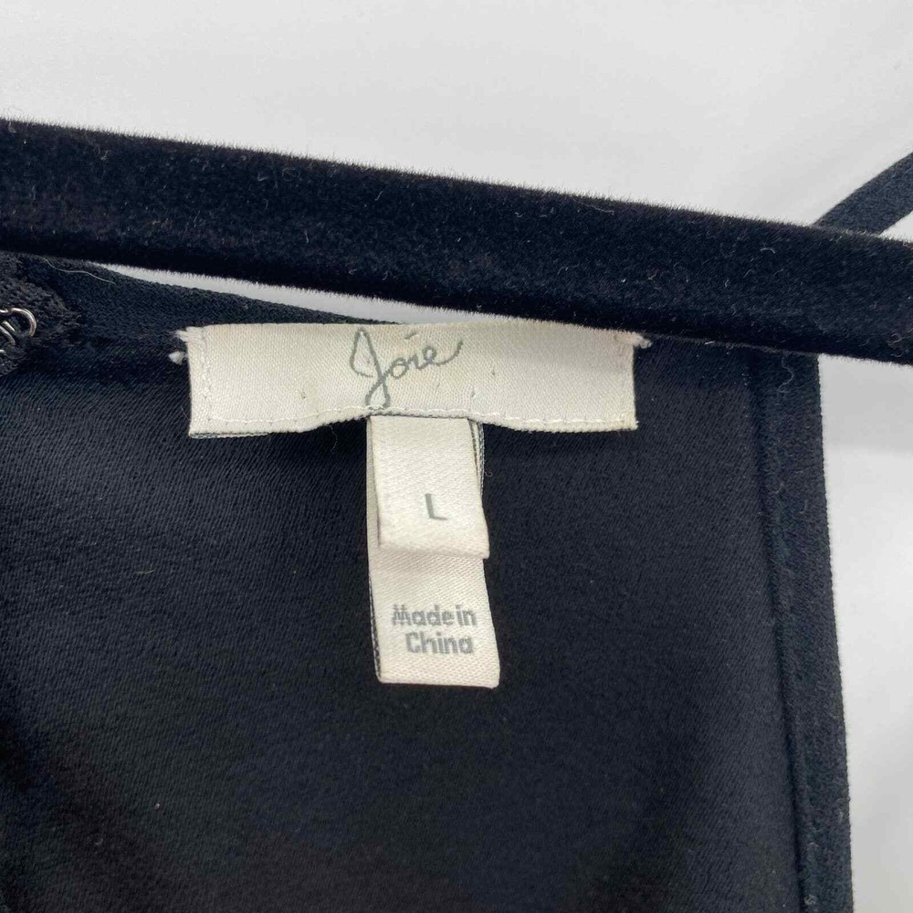 Joie Jumpsuit Womens Large Black Polyester Halter Straps Pockets Wide Leg - Picture 5 of 9